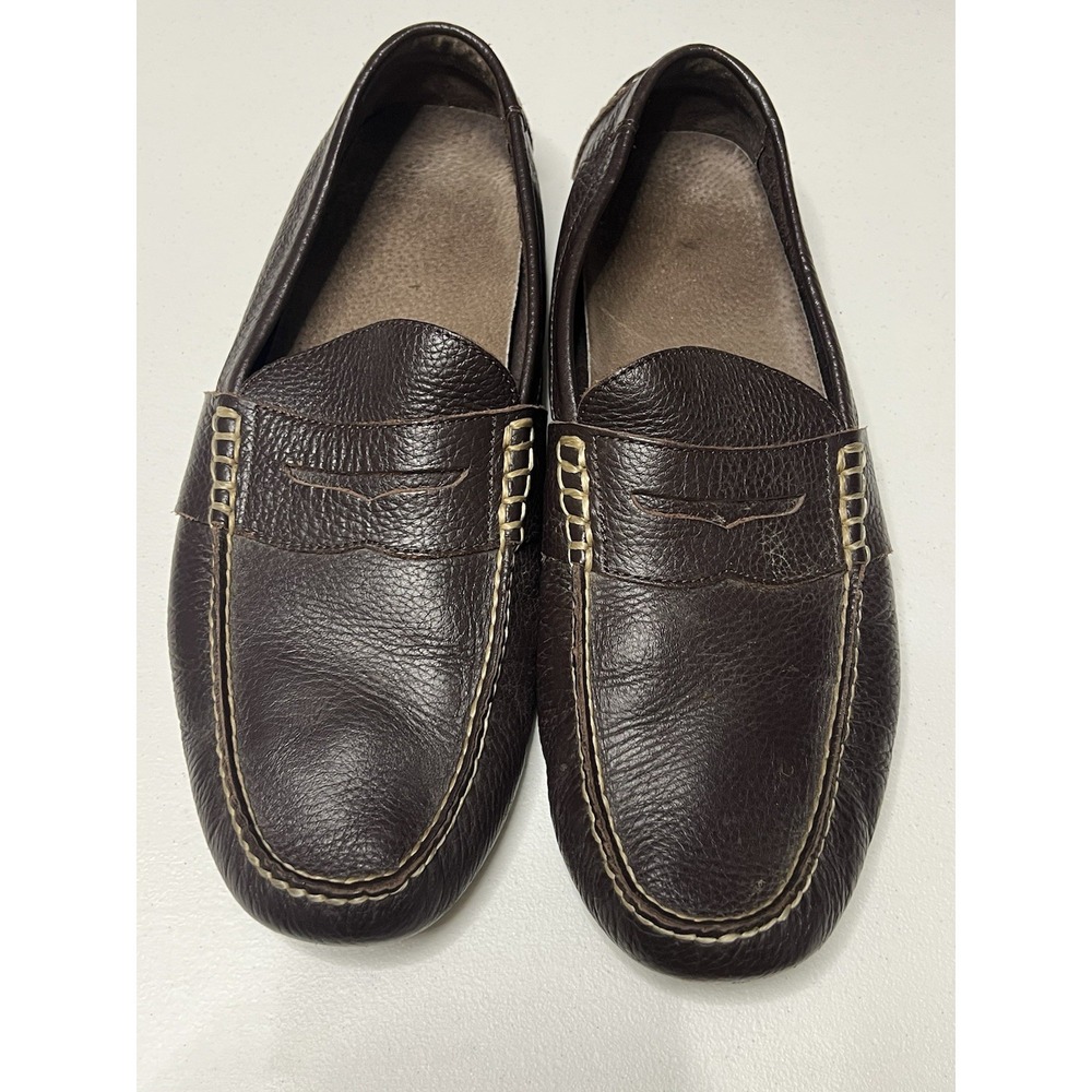 Polo Ralph Lauren Men Size 11.5 D Leather Dark Brown Driving Loafers Moc Toe